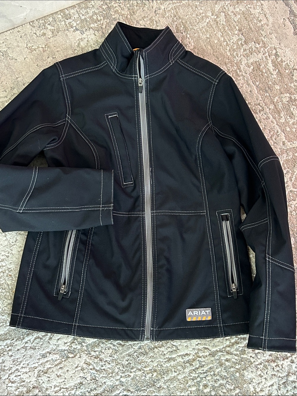 Ariat Black Softshell Jacket with Contrast Stitching